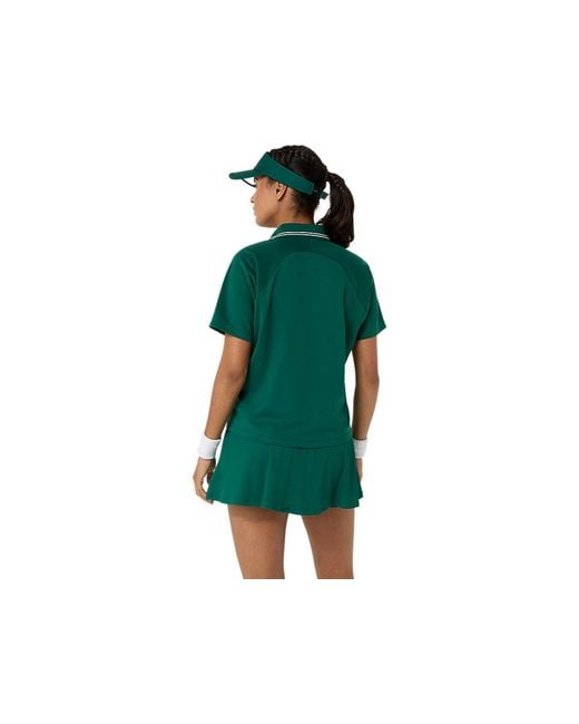 Asics Green Game Polo Ss Top