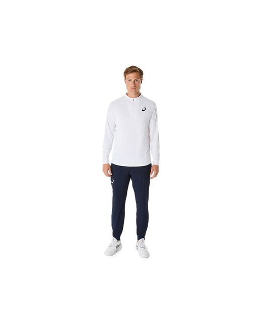 MATCH LS 1/2 ZIP TOP Asics de hombre de color White