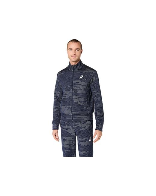 Asics Blue Match Jacket for men
