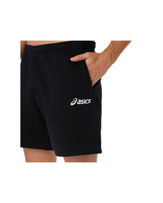 Asics Black Logo Fleece 7In Short for men