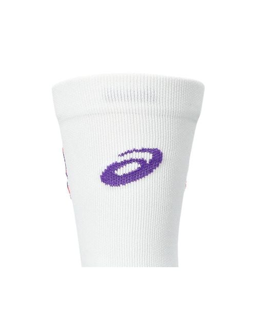 Asics White Performance Run Sock Crew for men