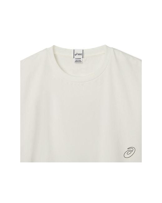 Asics White Graphic Tee for men