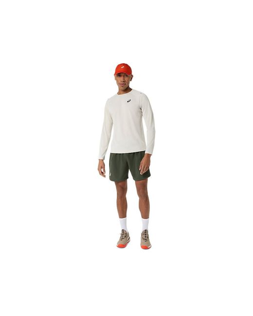 Asics White Match Ls Top for men