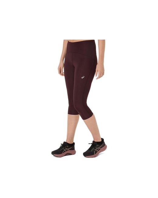Asics Road High Waist Capri Tight in het Black