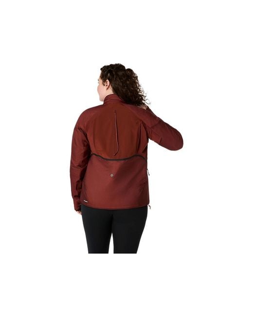 Road Winter Run Jacket Asics en coloris Red