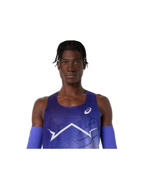 Asics Blue Metaspeed Singlet for men