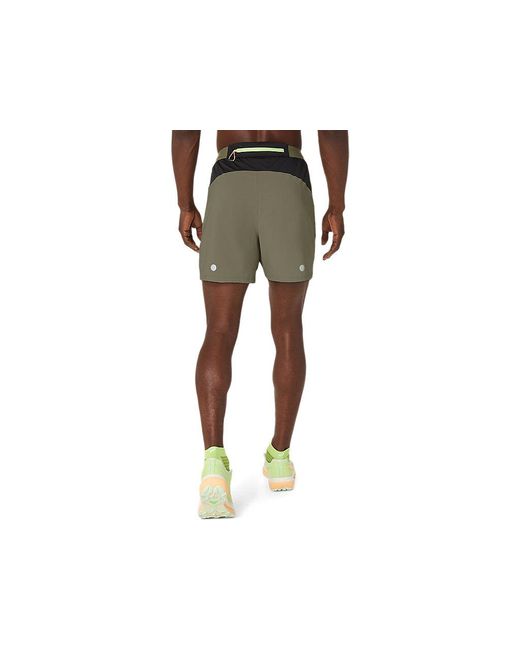 Asics Fujitrail All Over Print 5In Short in het Black voor heren