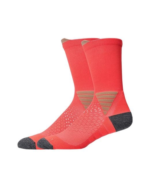 Asics Red Fujitrail Crew Sock for men