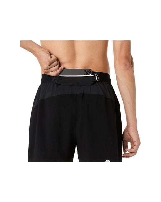 Asics Black Fujitrail All Over Print 5In Short for men