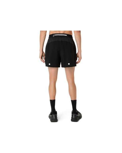 Asics Black Fujitrail All Over Print 5In Short for men