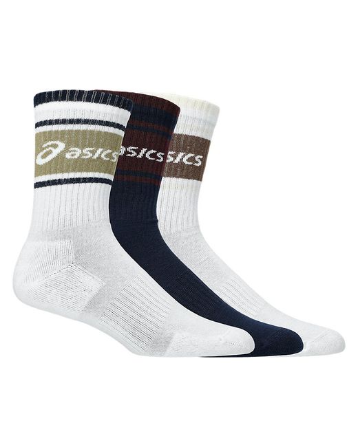 3 PACK LOGO CREW SOCK Asics de hombre de color Blue