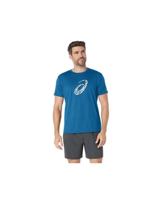Asics Blue Sport Gpx Ss Top for men