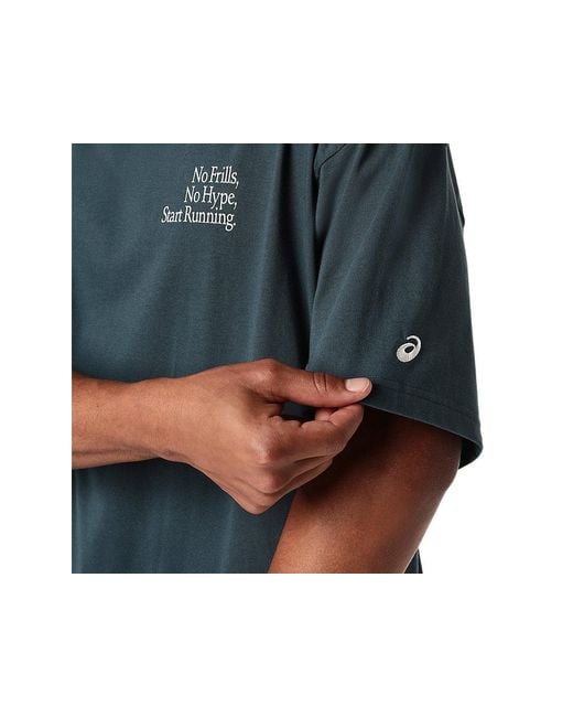 Asics Black Runner Message Graphic Relaxed Tee for men