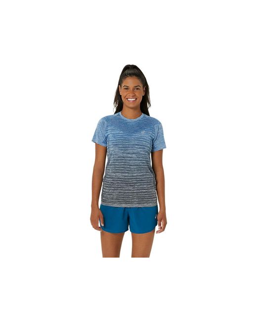 SEAMLESS SS TOP Asics de color Blue