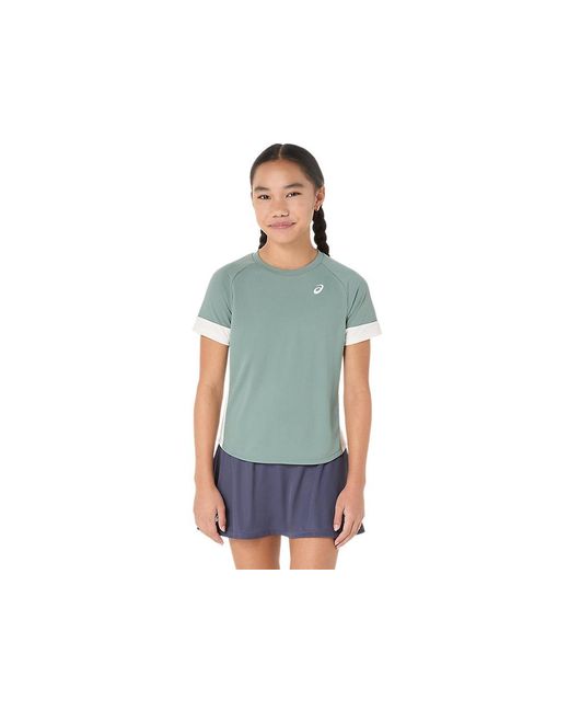 Asics Blue Girls Tennis Ss Top for men