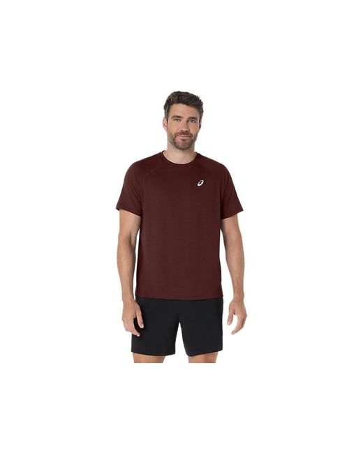 Asics Red Sport Run Top for men