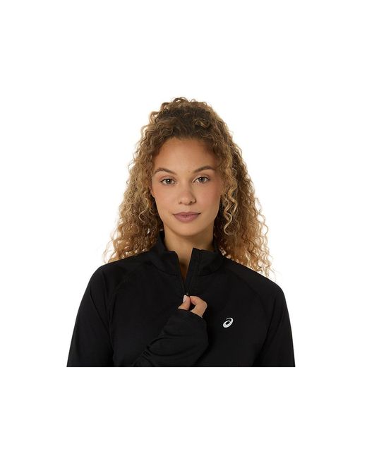Asics Black Sport Ls 1/2 Zip Top