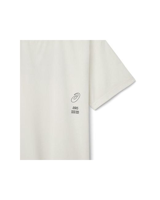 Asics White Graphic Tee for men
