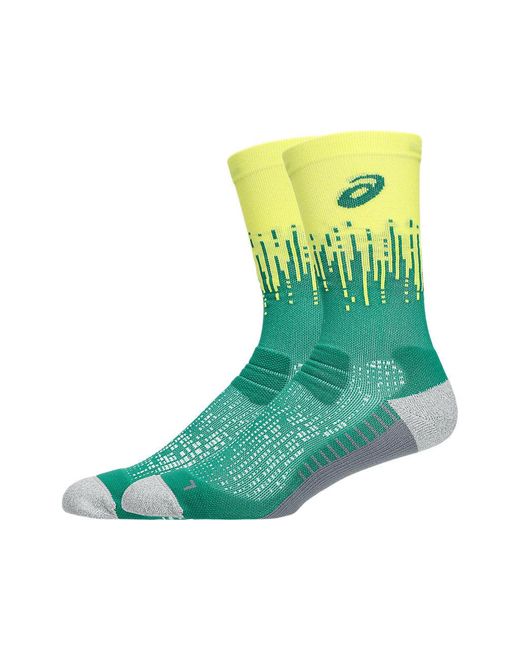 Asics Green Performance Run Sock Crew for men