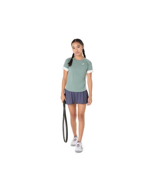 Asics Blue Girls Tennis Ss Top for men