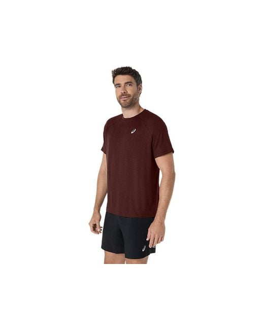 Asics Red Sport Run Top for men