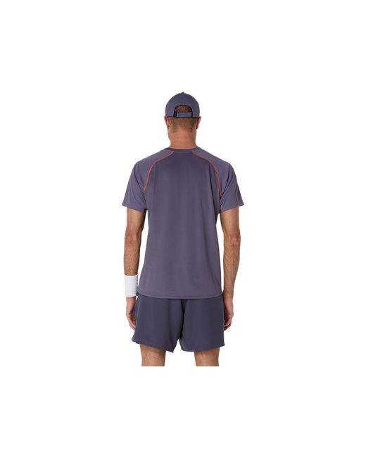 Asics Blue Match Actibreeze Ss Top for men