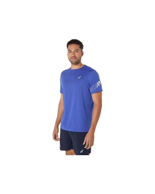 Asics Blue Icon Ss Top for men