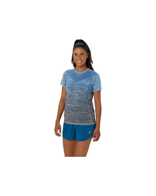 SEAMLESS SS TOP Asics de color Blue
