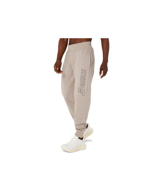 Asics Logo Sweatpant in het Black voor heren