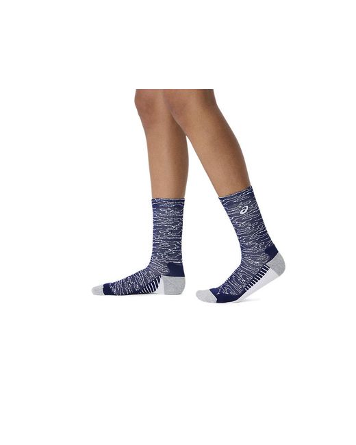 Asics Blue Performance Run Sock Crew for men