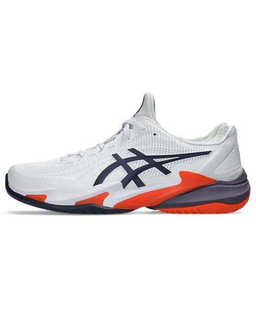 Asics White Court Flytefoam 3 Tennis Shoes for men