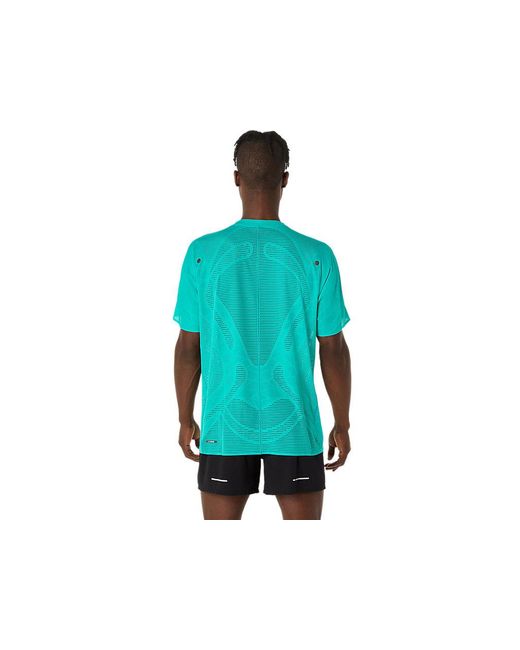 Asics Blue Metarun Ss Top for men
