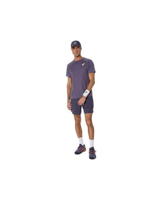 Asics Blue Match Actibreeze Ss Top for men