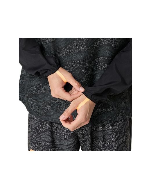 Asics Black Fujitrail Packable Windbreaker for men