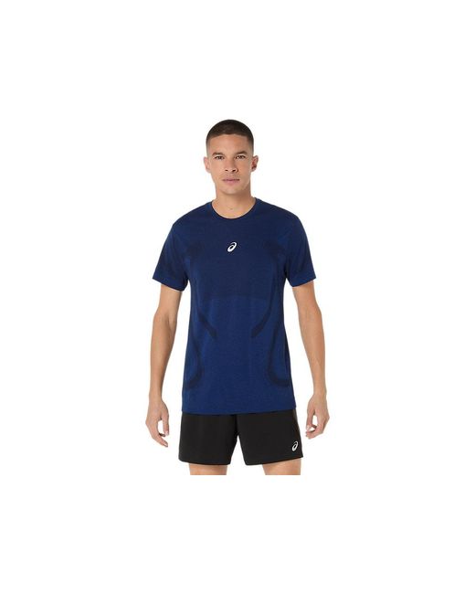 Asics Blue Road Seamless Ss Top for men