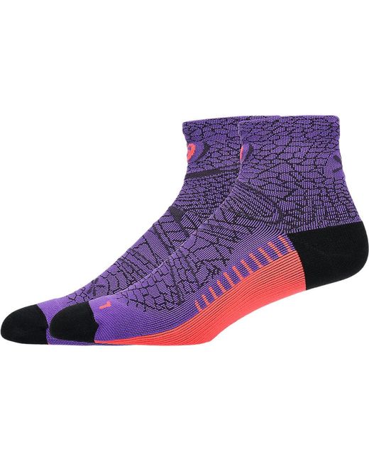 Asics Performance Run Quarter Sock in het Purple voor heren