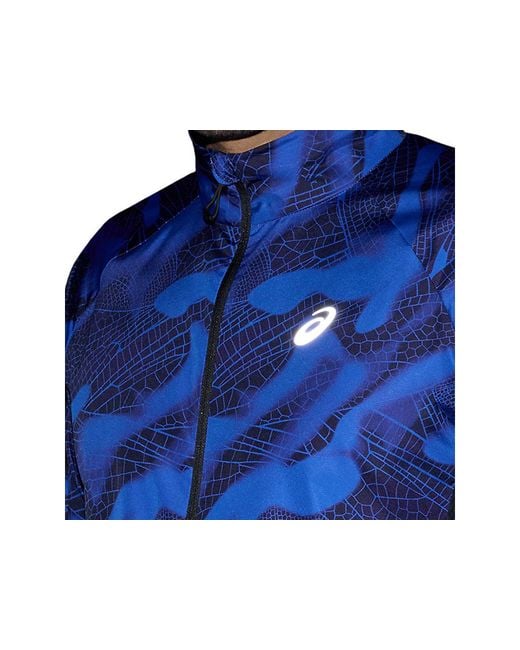 Asics Blue Road Lite-Show Packable Jacket for men