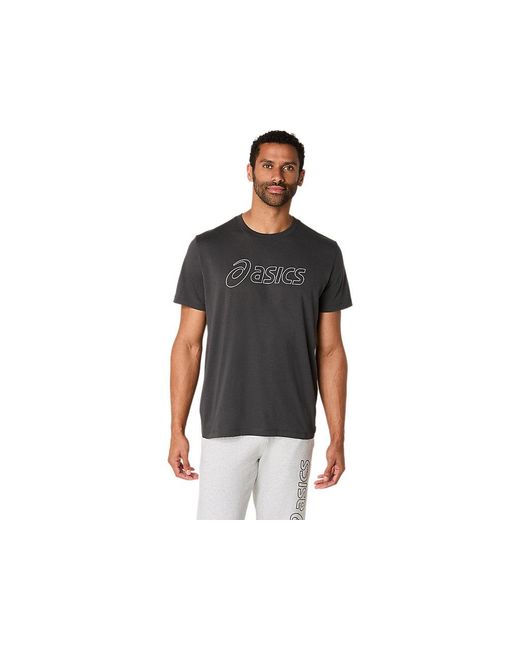 Asics Black Logo Ss Tee for men
