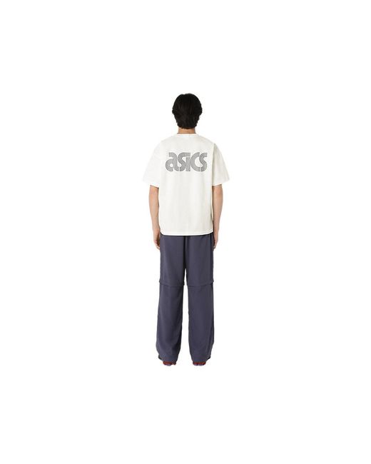 Asics White Graphic Tee for men