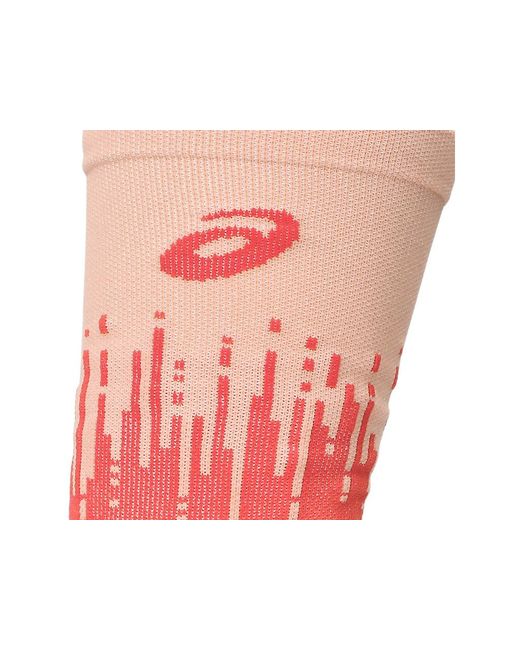 Asics Red Performance Run Sock Crew for men