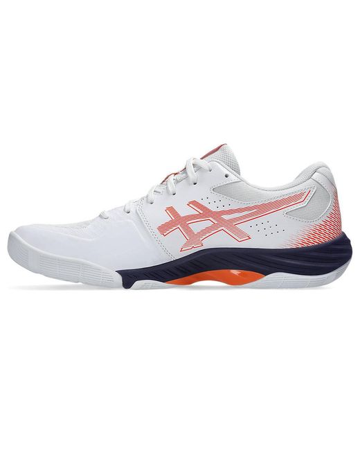 Asics White Sky Elite Flytefoam Mid Top 3 Volleyball Shoes for men