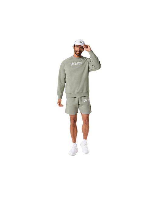 Asics Multicolor Logo Fleece Crew-Neck Top for men