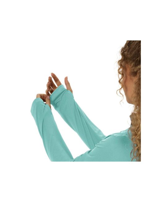 Asics Blue Sport Ls 1/2 Zip Top