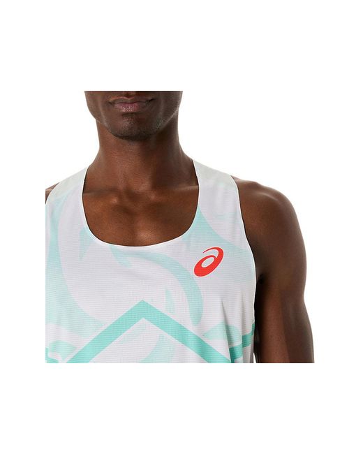 Asics Black Light Knit Graphic Singlet for men