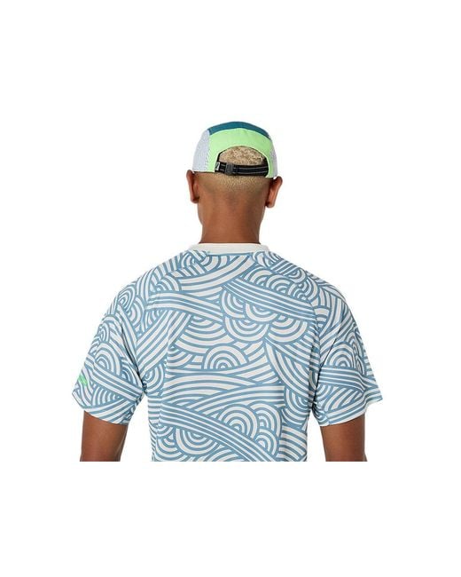 Asics Black Padel Court All Over Print Ss Top for men