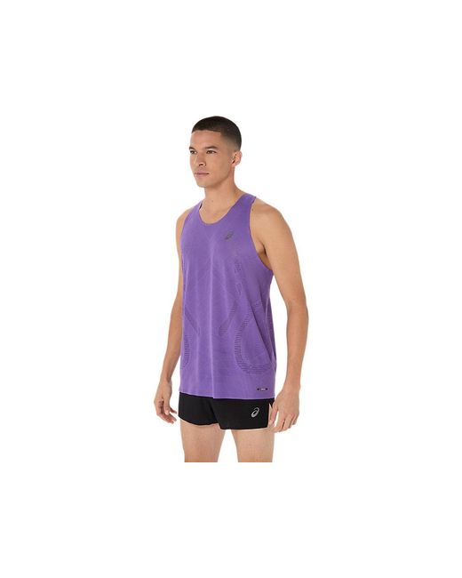 Asics Purple Metarun Singlet for men
