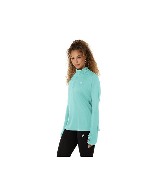 Asics Blue Sport Ls 1/2 Zip Top