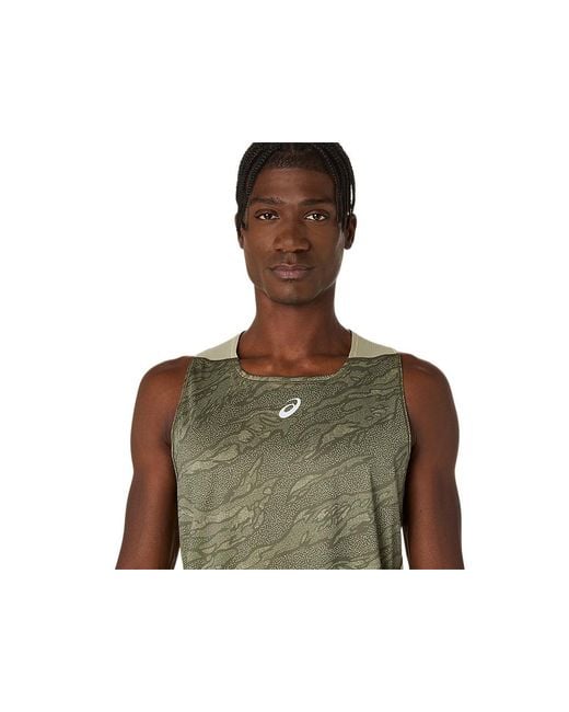 Asics Black Fujitrail Singlet for men