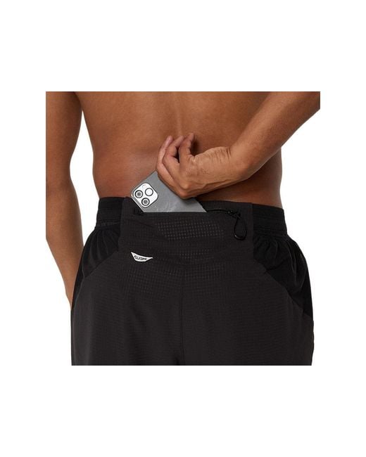 Asics Black Fujitrail Elite Short for men