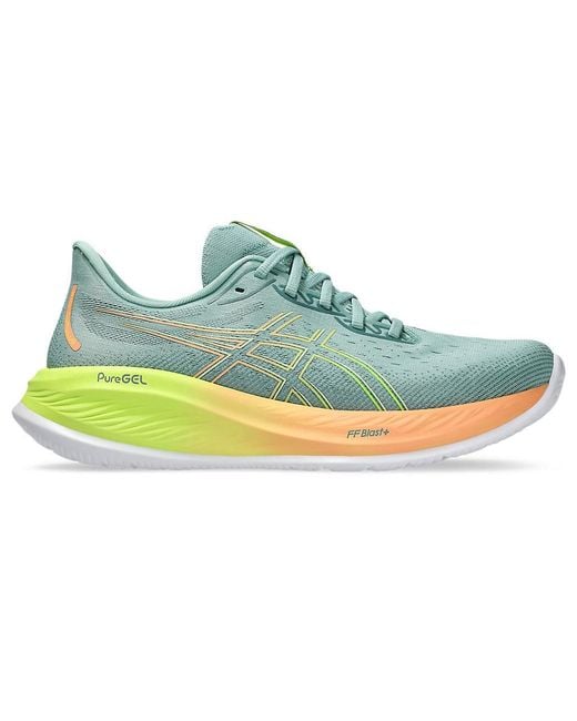 Asics Blue Gel Cumulus 26 Running Trainers S Road Shoes Teal/yellow 11 for men
